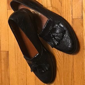 SALVATORE FERRAGAMO alligator loafer 8.5 D
